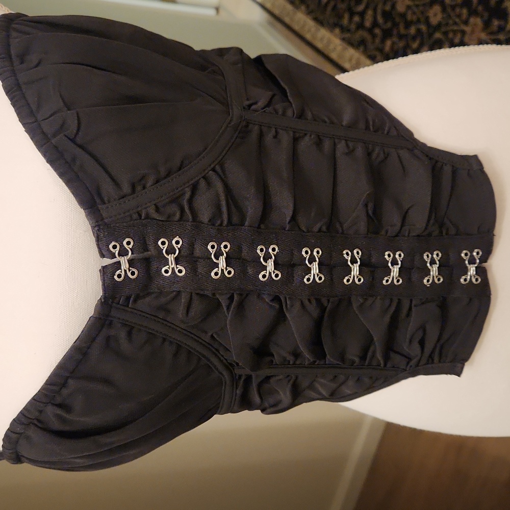 White Fox Stuck In My Ways Bustier Corset Goth Black Size L - Picture 3 of 16